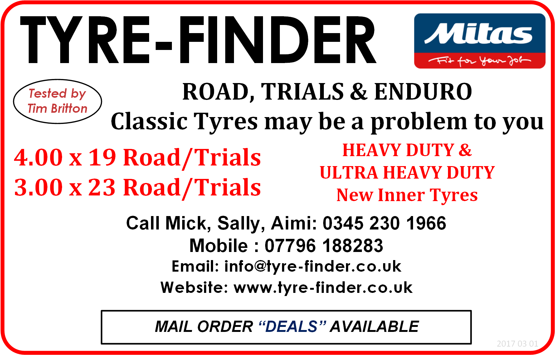 1 New 1 Tyre Add